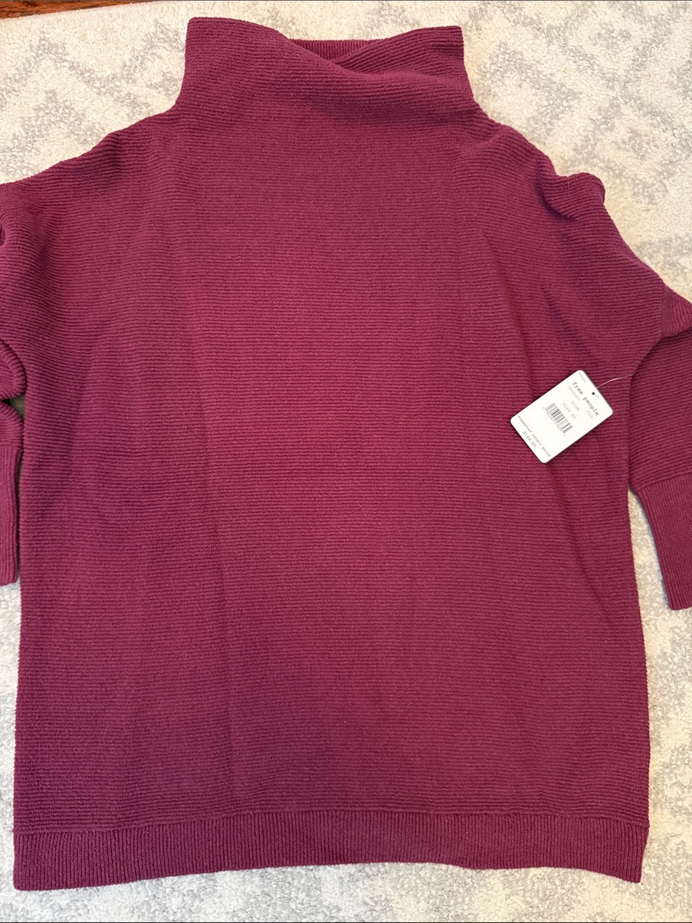 Free People Oversized Plum Tunic XS NWT